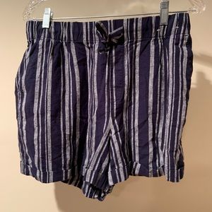 UNIQLO striped navy blue shorts